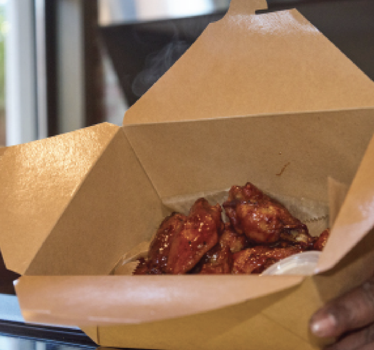 An order of chicken wings from Point Perk, one of their new menu items.
